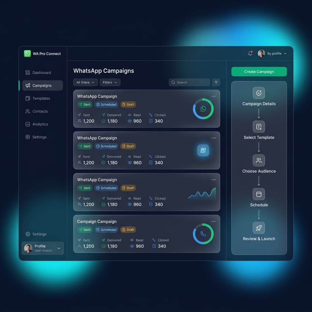 Campaigns Page – Launch Powerful WhatsApp Campaigns That Drive Results