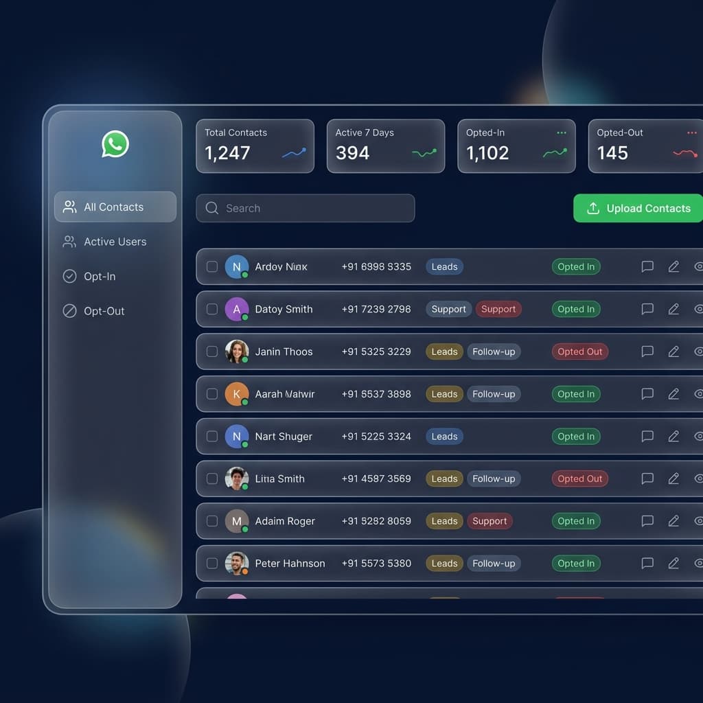 Contacts Page – Manage Your WhatsApp Customers Smarter