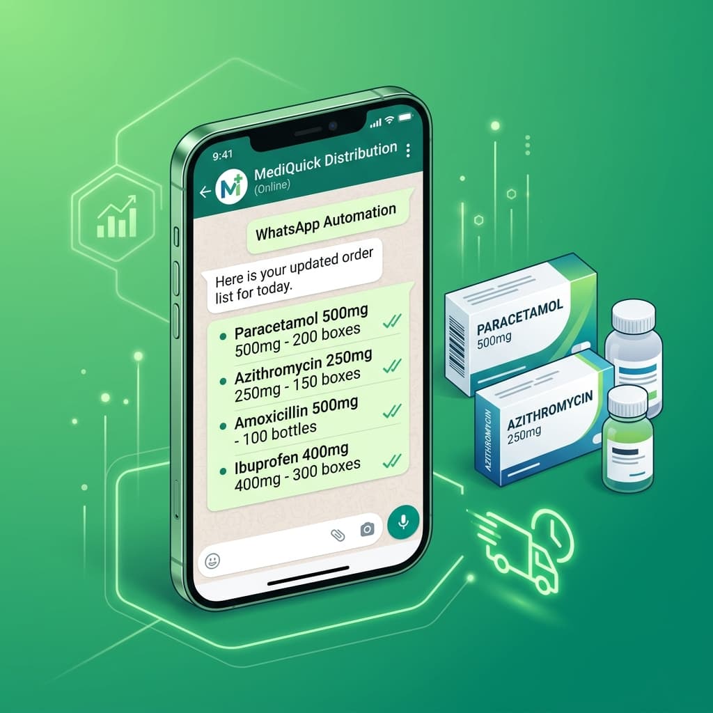 Automate Medicine Orders on WhatsApp for Pharma Distributors & Medical Wholesalers