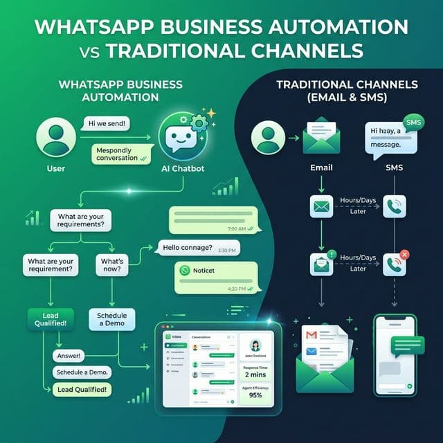 Why Businesses Are Moving from Email & SMS to WhatsApp Automation