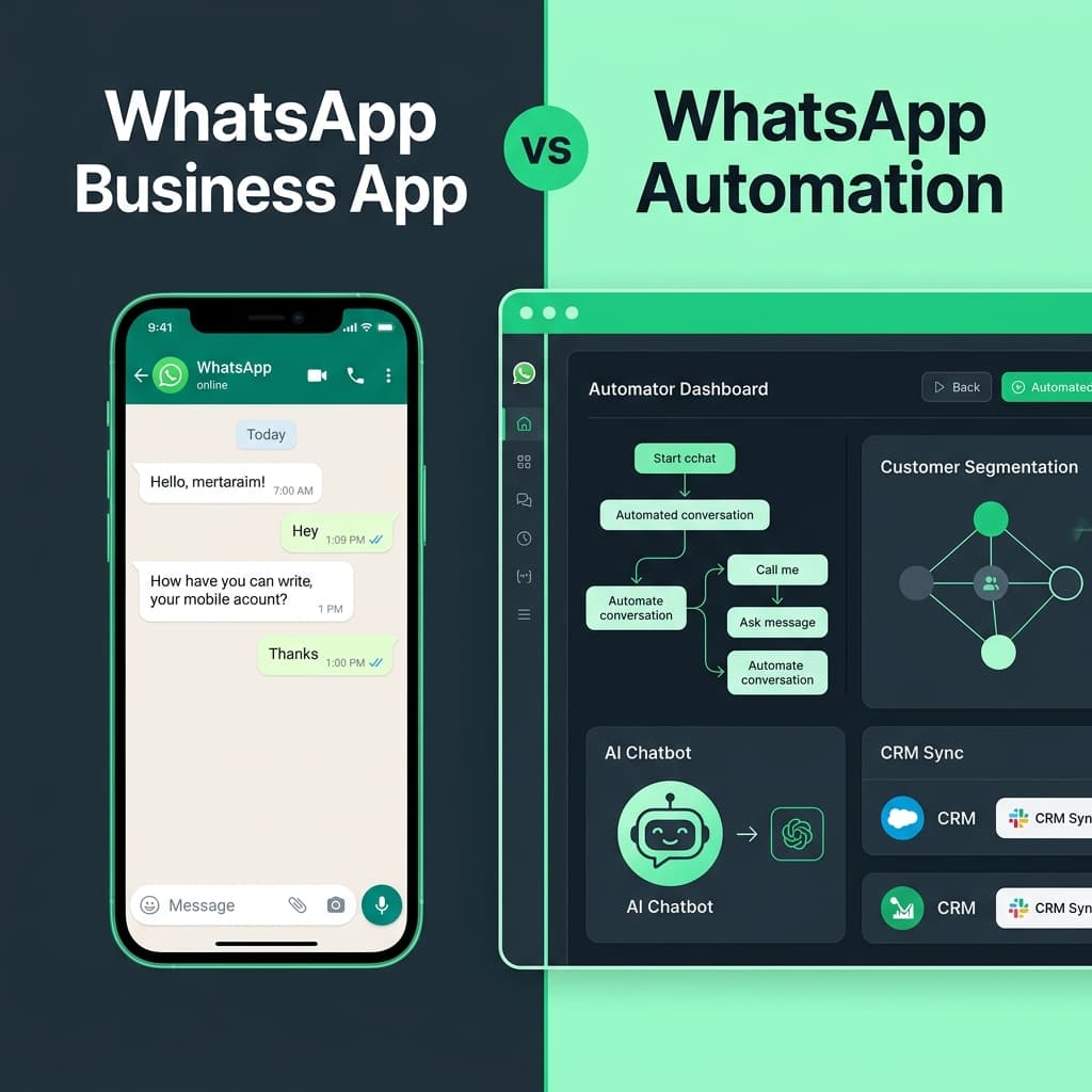 WhatsApp Automation vs WhatsApp Business App: Which Is Better for Your Business?