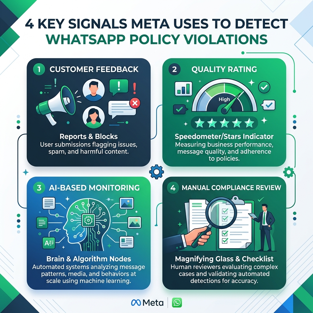 How Meta Detects WhatsApp Policy Violations