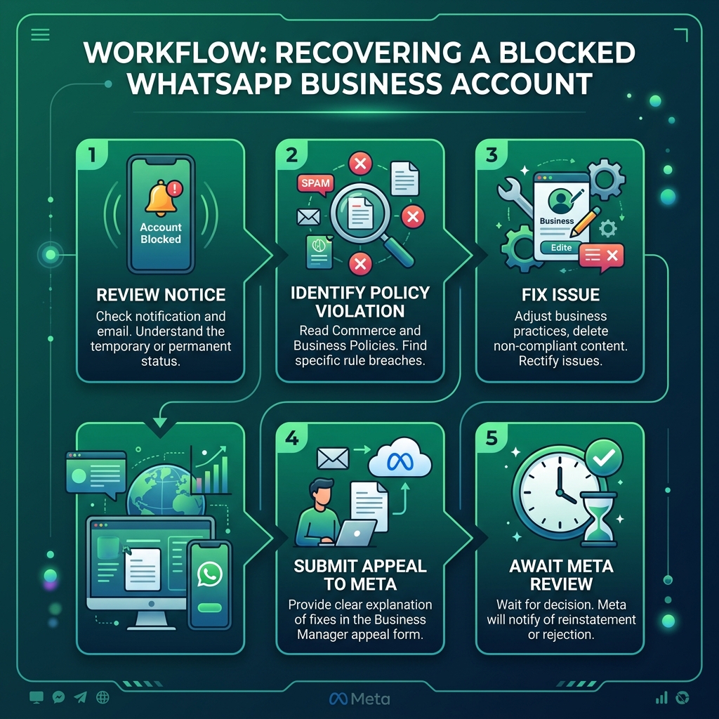 How to Recover a Blocked WhatsApp Business Account