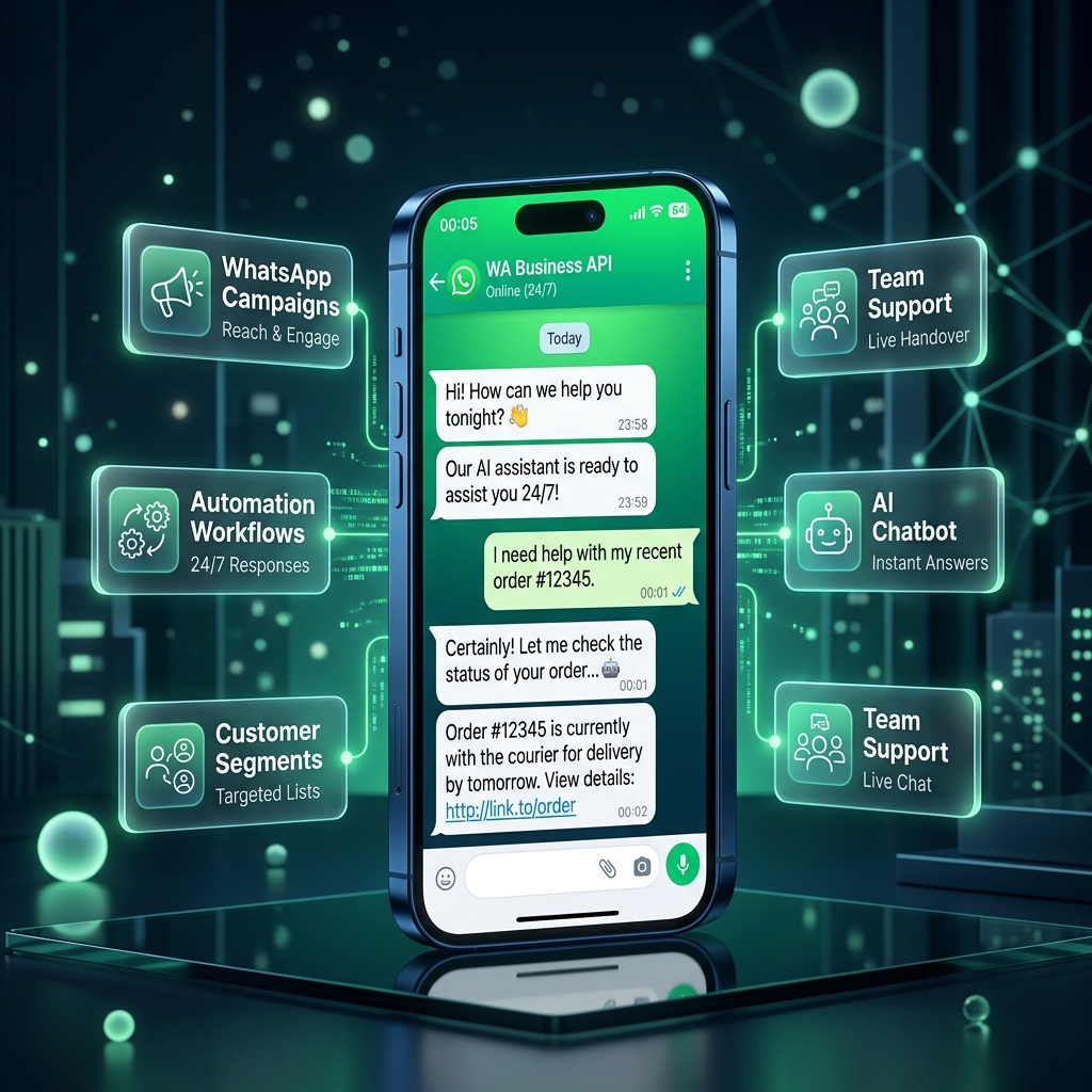 WhatsApp Automation Midnight Customer Journey inaiwazhi