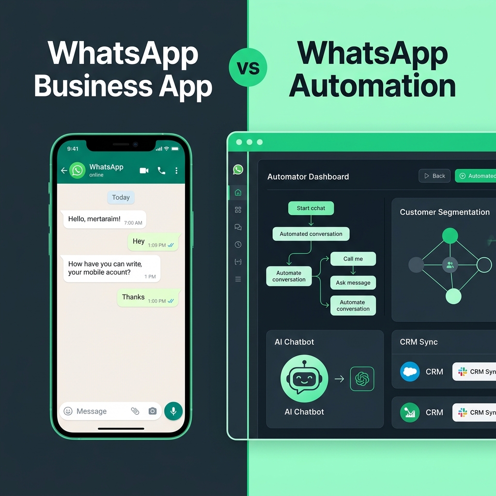 WhatsApp Automation vs WhatsApp Business App Comparison